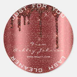 Adesivo Name Beauhes Lashes Burgundy Douradas Lashes Clean