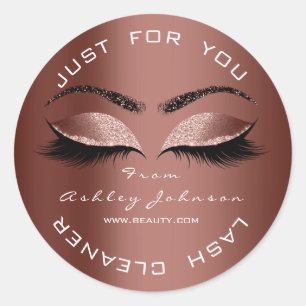 Adesivo Name Beauhes Lashes Eyes Rosa Brown Copper Cleaner