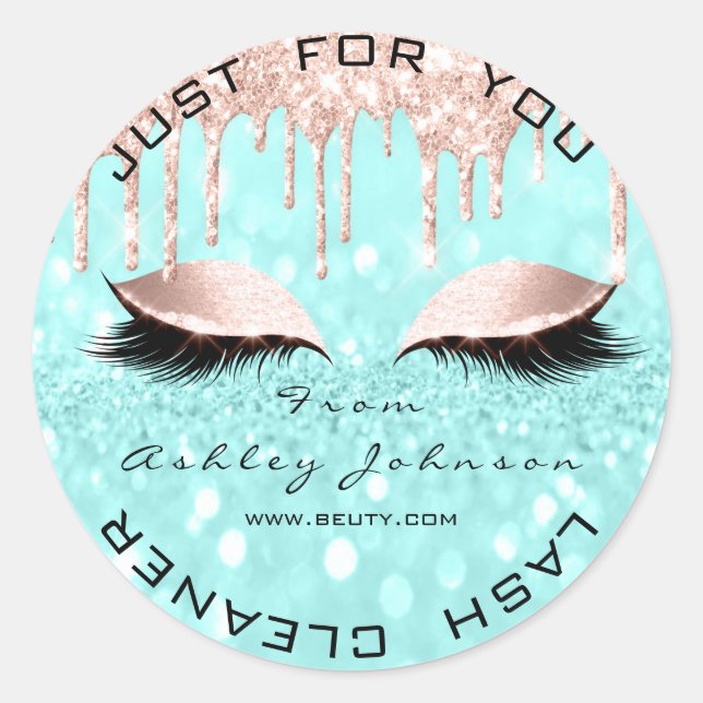 Adesivo Name Beauty Lshes Drivers Rosa Dourados Lashes Cle (Frente)