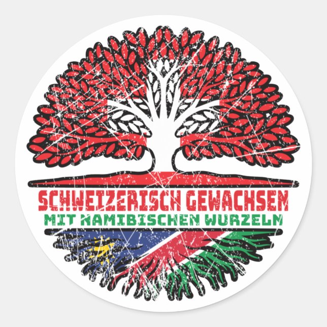 Adesivo Namíbia Namibisch Schweizer Schweiz Baum Wurzel (Frente)