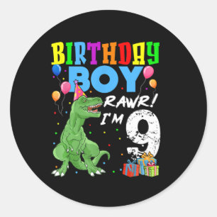 Adesivo Namorado de 9 anos T Rex Dinossaur