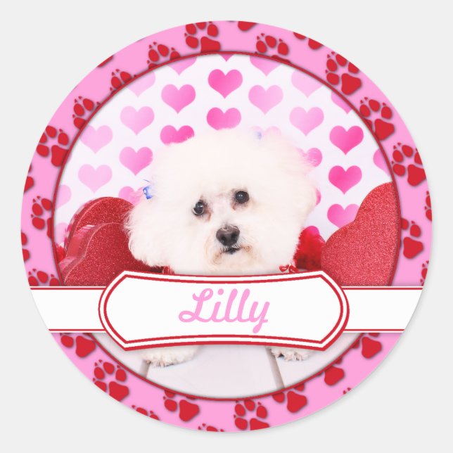 Adesivo Namorados - Bichon Frise - Lilly (Frente)