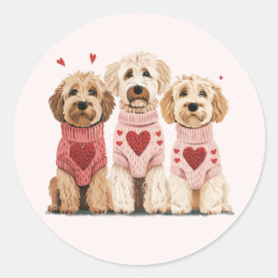 Adesivo Namorados Cães de Goldendoodle