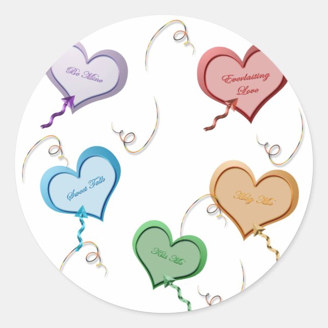 Adesivo Namorados Cardíacos Doces (Frente)