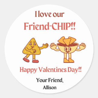 Adesivo Namorados Chip Sticker for Classroom Party