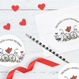 Adesivo Namorados de Lover de Bicicleta