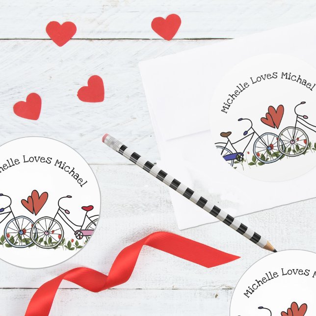 Adesivo Namorados de Lover de Bicicleta (Criador carregado)