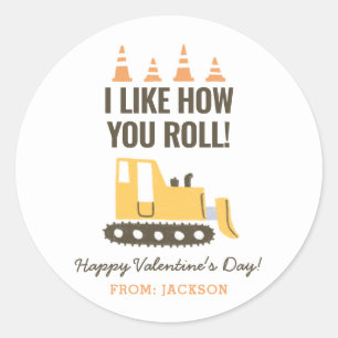 Adesivo Namorados de Sala de Aula para Crianças Bulldozer