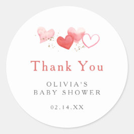 Adesivo Namorados Doce, Chá de fraldas, Obrigado