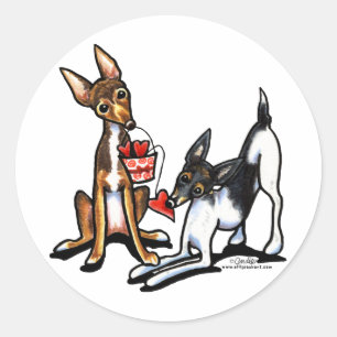 Adesivo Namorados dos queridos de Terrier de rato