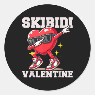 Adesivo Namorados Engraçado Skibidi Dabbing Hearts Dias de