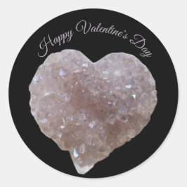 Adesivo Namorados Felizes Cristais Ametistas Rosa Coração