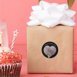 Adesivo Namorados Felizes Cristais Ametistas Rosa Coração