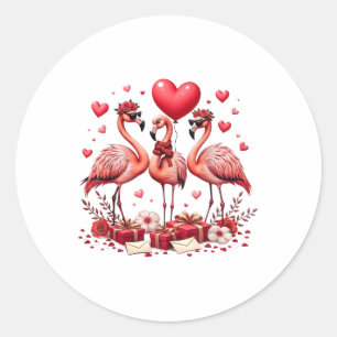 Adesivo Namorados Flamingo Pink Animal Heart Happy Valenti