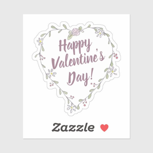 Adesivo Namorados Floral com Tinta e Aquarela (Folha)