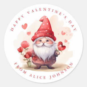 Adesivo Namorados Gnome personalizado Palavras redondas