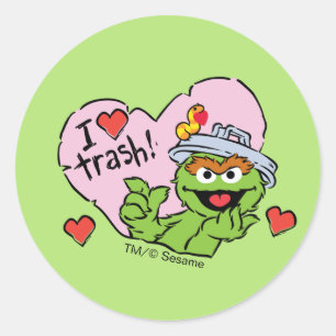 Adesivo Namorados Oscar "I Love Trash"