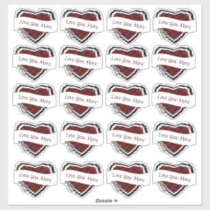 Adesivo Namorados personalizado 20 coração de xadrez