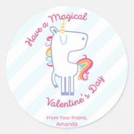 Adesivo Namorados Personalizado do Rainbow Unicorn