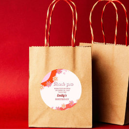 Adesivo Namorados Retroativo - Obrigado Festa de aniversár