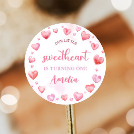 Adesivo Namorados rosa doce Vinheta de aniversário