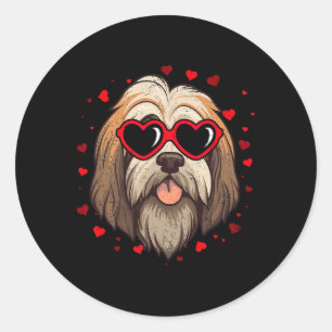 Adesivo Namorados tibetano Terrier Cachorro Cugado