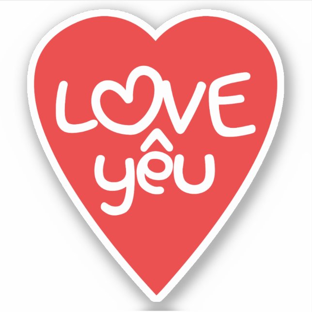 Adesivo Namorados Vietnamita: população de cartazes: Amor, (Frente)