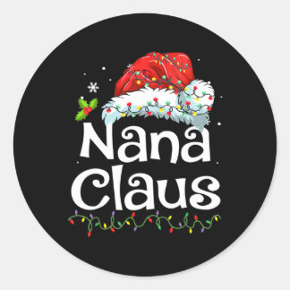 Adesivo nana claus camisa christmas pajama correspondência