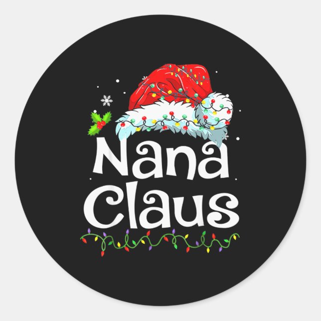 Adesivo Nana Claus Christmas Pajama Family Matching Xmas L (Frente)
