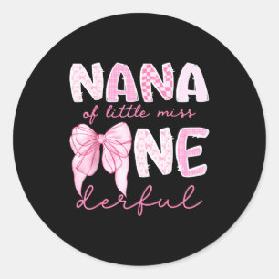 Adesivo Nana da aniversariante Little Miss Onederful