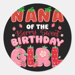 Adesivo Nana Da Berry Sweet Birthday Girl Strawberry L