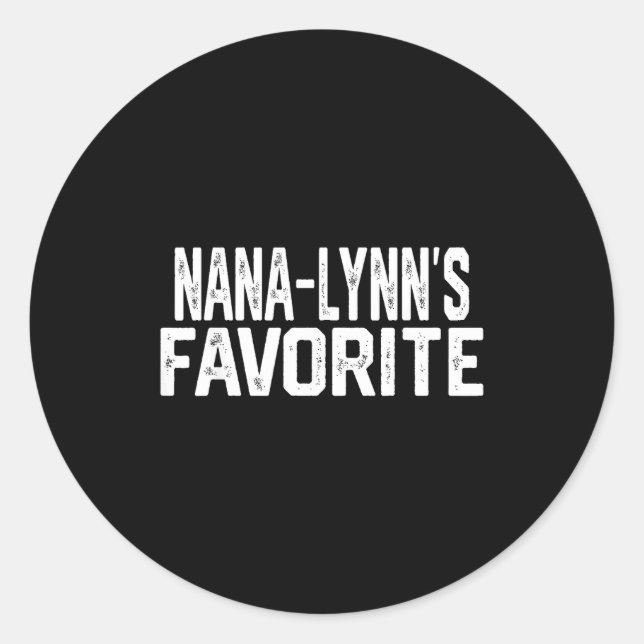 Adesivo Nana-lynn’s Favorite Funny Grandparent Granhild Vi (Frente)