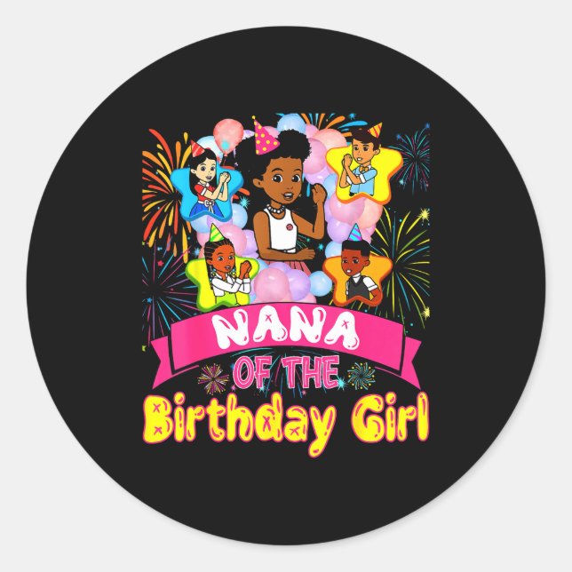 Adesivo Nana Of Birthday Girl Gracie Birthday Dolls Girl P (Frente)