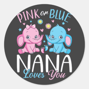 Adesivo Nana Rosa Ou Azul Te Ama Elefante