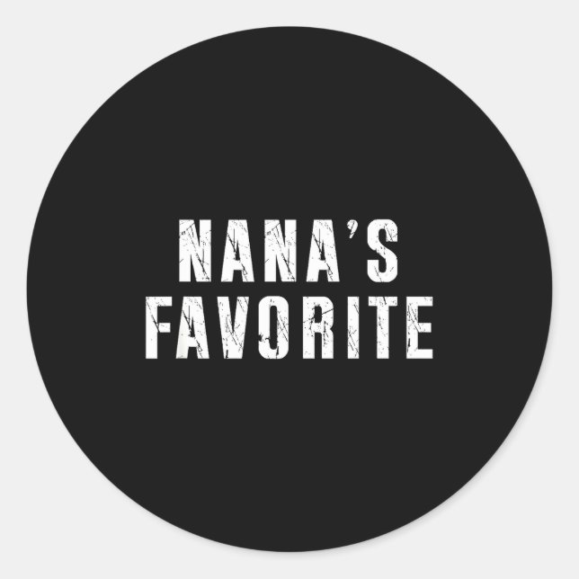 Adesivo Nana's Favorite T Funny Grandma Grandparent Granhi (Frente)