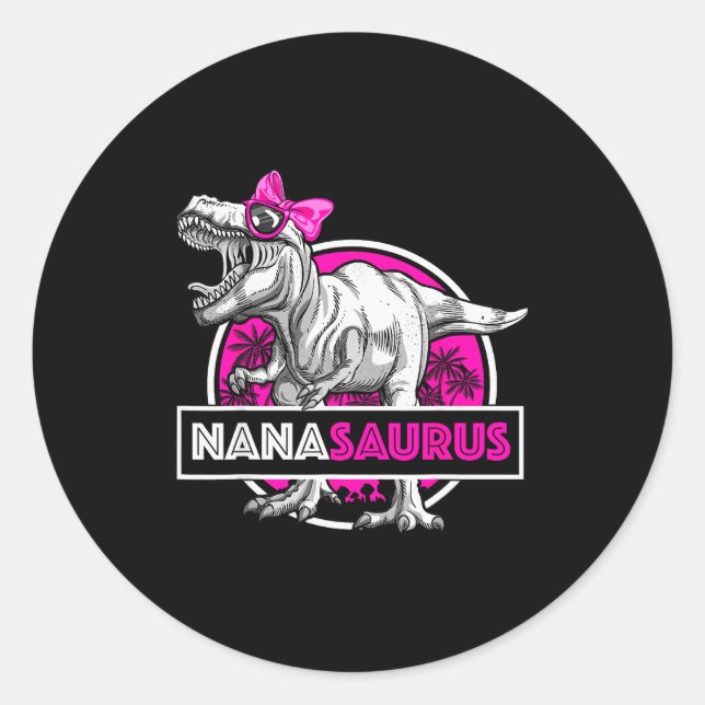 Adesivo Nanasaurus T-rex Matching Funny Grandma Saurus Din (Frente)