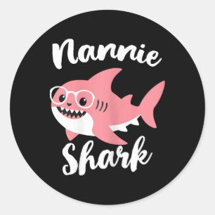 Adesivo Nannie Shark Dia de as mães Vovó Engraçado