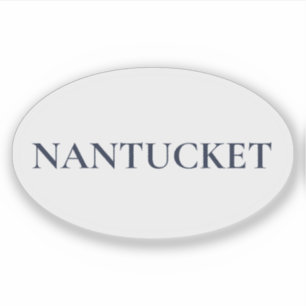 Adesivo Nantucket Oval Estilo Costeiro Sophisticado
