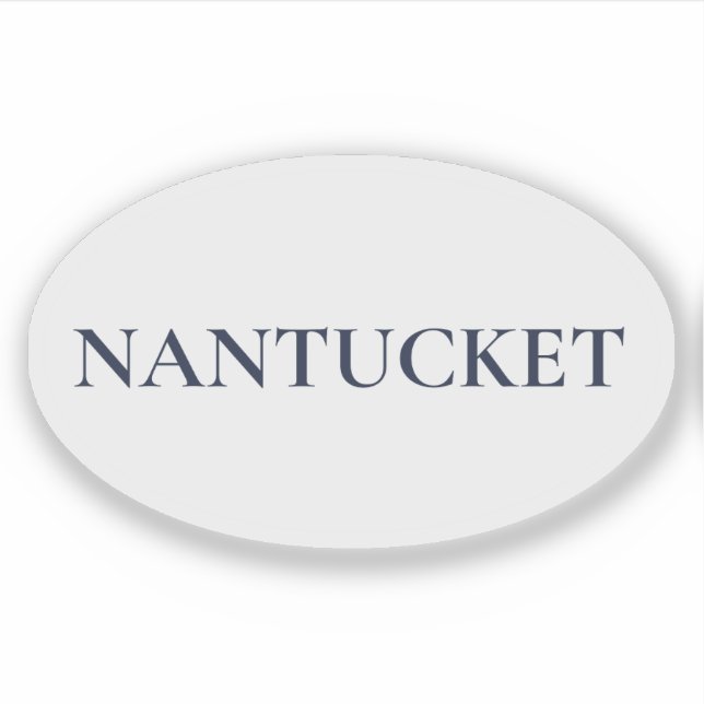 Adesivo Nantucket Oval | Estilo Costeiro Sophisticado (Frente)