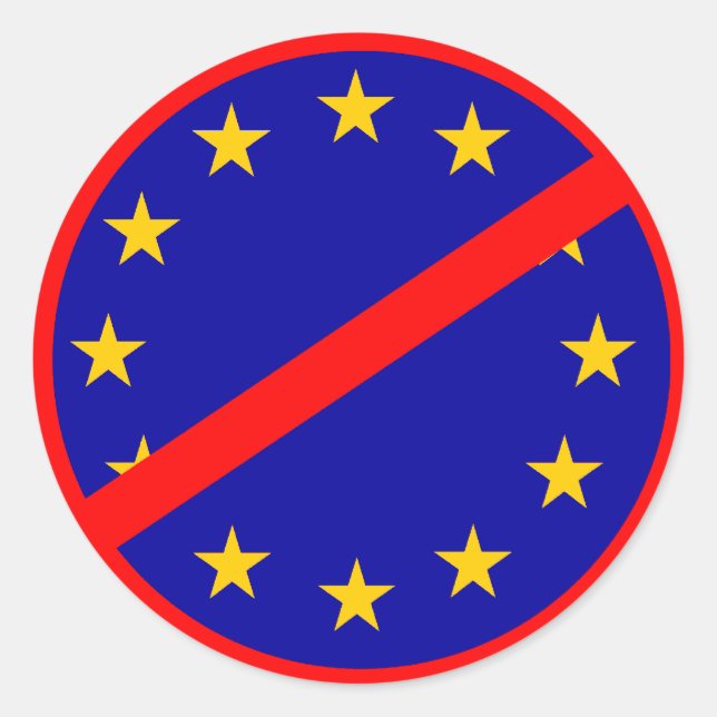 Adesivo Não à UE (Frente)