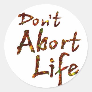 Adesivo Não Abortar a Vida