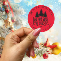 Não Abra até - Natal Vermelho Personalizado