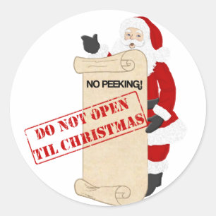 Adesivo Não abra até o Natal