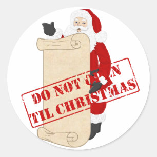 Adesivo Não abra até o Natal