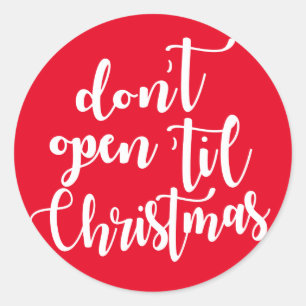 Adesivo não abra até o Natal