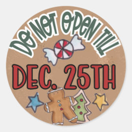 Adesivo Não Abrir Até O 25 De Dez.