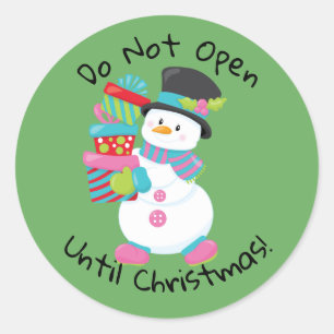 Adesivo Não Abrir Até O Natal
