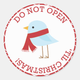 Adesivo Não Abrir Até O Natal