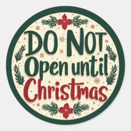 Adesivo Não Abrir Até O Natal