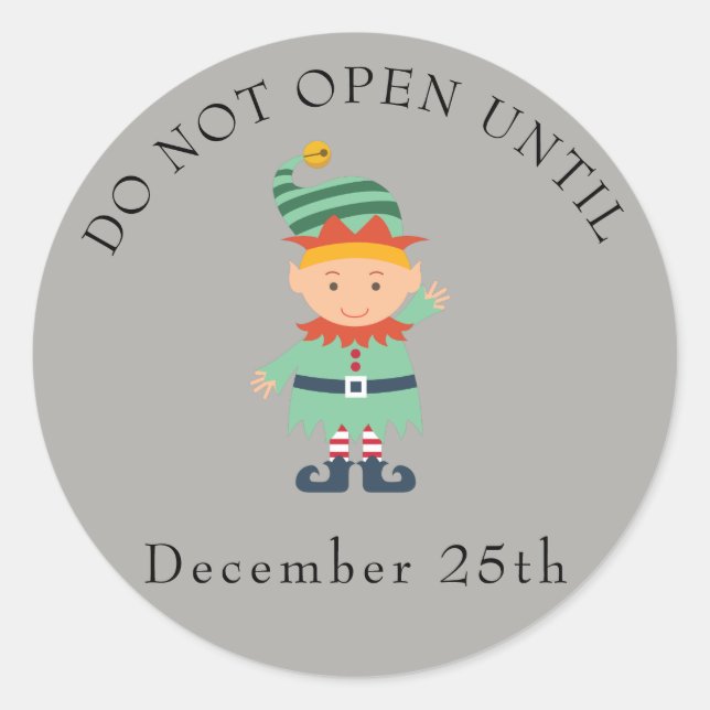 Adesivo Não abrir elf (Frente)